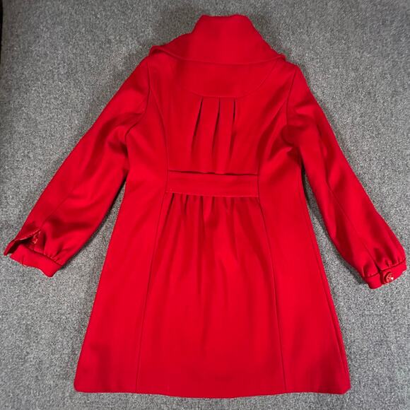 Guess Peacoat Women's Red 60% Wool Jacket‎ Double Breasted Coat - Picture 2 of 10